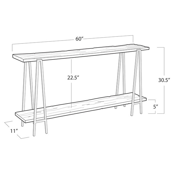 Ash Reclaimed Wood Console Table